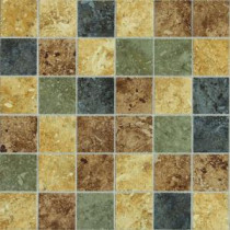 Heathland Sunset 12 in. x 12 in. x 8 mm Glazed Ceramic Mosaic Floor and Wall Tile