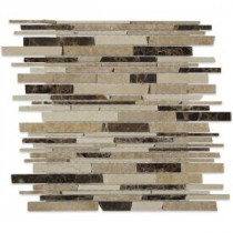 Kansas Emporia 12 in. x 12 in. x 10 mm Polished Marble Mosaic Tile