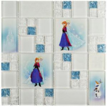 Frozen Ice Blue 11-3/4 in. x 11-3/4 in. x 5 mm Glass Mosaic Tile