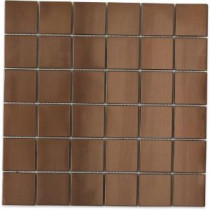 Metal Rouge Square 12 in. x 12 in. x 8 mm Stainless Steel Floor and Wall Tile