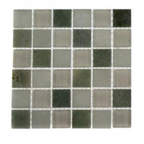 Contempo Ming White Marble and Glass Mosaic Floor and Wall Tile - 3 in. x 6 in. x 8 mm Tile Sample