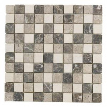 Emperador Mix 12 in. x 12 in. x 8 mm Marble Mosaic Floor/Wall Tile