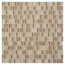 Chamber Cliff Straw Blend 12 in. x 12 in. x 8 mm Glass Random Mosaic Tile
