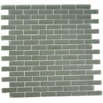 Contempo Seafoam Brick 12 in. x 12 in. x 8 mm Glass Mosaic Floor and Wall Tile