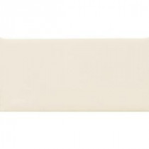 Rittenhouse Square 3 in. x 6 in. Matte Biscuit Ceramic Bullnose (3 in. side) Wall Tile