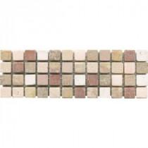 Mosaico C-1600 3 in. x 8 in. x 10 mm Natural Stone Mesh-Mounted Mosaic Tile