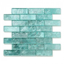 Folia Juniper 12 in. x 12 in. x 6.35 mm Blue Glass Mesh-Mounted Mosaic Wall Tile (10 sq. ft. / case)