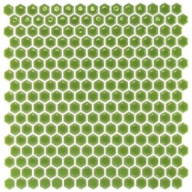 Bliss Edged Hexagon Polished Wheat Grass Ceramic Mosaic Floor and Wall Tile - 3 in. x 6 in. Tile Sample