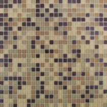 Self Adhesive Beige 12 in. x 12 in. x 5 mm Glass Mosaic Tile