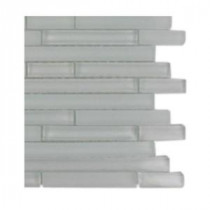 Temple Floes Glass Mosaic Floor and Wall Tile - 3 in. x 6 in. x 8 mm Tile Sample