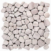 Haisa Marble 12 in. x 12 in. x 6.35 mm Light Natural Stone Irregular Mosaic Floor and Wall Tile (10 sq. ft. / case)