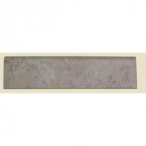 Brancacci Aria Ivory 3 in. x 12 in. Glazed Ceramic Surface Bullnose Trim Wall Tile