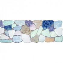Rock Strip 4 in. x 12 in. Tumbled Marble Listello Floor and Wall Tile
