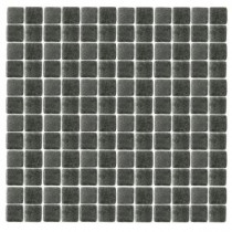 Spongez S-Black-1412 Mosaic Recycled Glass 12 in. x 12 in. Mesh Mounted Floor & Wall Tile (5 sq. ft. / case)