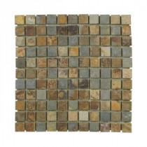 Slate 12 in. x 12 in. x 8 mm Mosaic Floor/Wall Tile