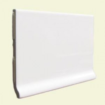 Color Collection Bright White Ice 3-3/4 in. x 6 in. Ceramic Stackable Cove Base Wall Tile
