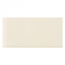 Rittenhouse Square Biscuit 3 in. x 6 in. Ceramic Bullnose Wall Tile