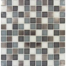 Diamond Cove 12 in. x 12 in. x 8 mm Glass Metal Mesh-Mounted Mosaic Tile