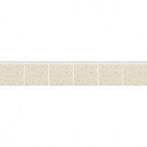 Keystones Unglazed Pepper White 2 in. x 12 in. x 6 mm Porcelain Mosaic Bullnose Floor and Wall Tile