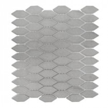 Dovetail Grey 10-3/4 in. x 12-1/8 in. x 8 mm Ceramic Mosaic Tile