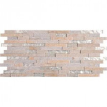 Harvest Moon Interlocking 8 in. x 18 in. x 8 mm Glass Stone Mesh-Mounted Wall Tile (10 sq. ft. / case)