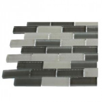 Contempo Brooklyn Blend Glass Mosaic Floor and Wall Tile - 3 in. x 6 in. x 8 mm Tile Sample