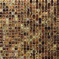 Breeze Organic Honey Stained Glass Mosaic Wall Tile - 3 in. x 6 in. Tile Sample