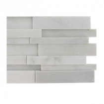 Dimension 3D Brick Asian Statuary Pattern Marble Mosaic Floor and Wall Tile - 3 in. x 6 in. x 8 mm Tile Sample