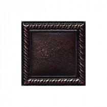 Ion Metals Oil Rubbed Bronze 2 in. x 2 in. Composite of Metal Ceramic and Polymer Rope Accent Tile