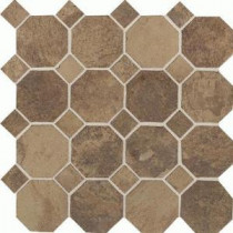Aspen Lodge Cotto Mist 12 in. x 12 in. x 6 mm Porcelain Octagon Mosaic Floor and Wall Tile (7.74 sq. ft. / case)