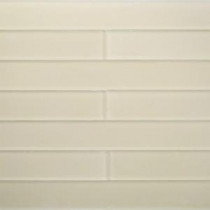 Contempo Vista Macadamia 2 in. x 16 in. x 8 mm Frosted Subway Glass Wall Tile