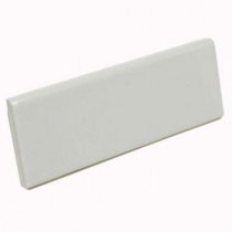 Bright Snow White 2 in. x 6 in. Ceramic Surface Cap Wall Tile