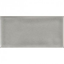 Morning Fog 3 in. x 6 in. Handcrafted Glazed Ceramic Wall Tile (1 sq. ft. / case)