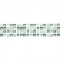 Sonoma Snow 3 in. x 12 in. x 8 mm Stone Glass Mesh-Mounted Mosaic Tile
