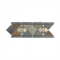 Yacht Harbor 4 in. x 12 in. x 8 mm Slate Strip Wall Accent