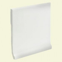 Color Collection Bright White Ice 4-1/4 in. x 4-1/4 in. Ceramic Stackable Cove Base Wall Tile