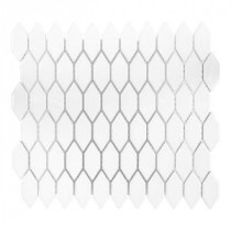 Dovetail White 10-3/4 in. x 12-1/8 in. x 8 mm Ceramic Mosaic Tile