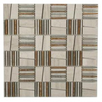 Poet Cinna 12 in. x 12 in. x 10 mm Polished Marble Mosaic Tile