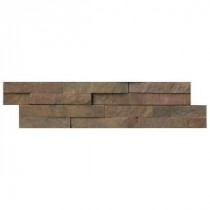Copper Ledger Panel 6 in. x 24 in. Natural Quartzite Wall Tile (10 cases / 40 sq. ft. / pallet)