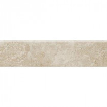 Sandalo Serene White 3 in. x 12 in. Ceramic Bullnose Wall and Floor Tile