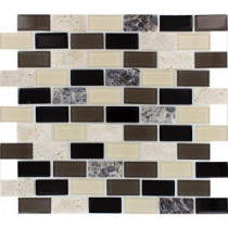 Citadel Blend 12 in. x 12 in. x 6 mm Glass Stone Mesh-Mounted Mosaic Tile