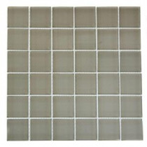 Contempo Natural White 12 in. x 12 in. x 8 mm Polished Glass Mosaic Floor and Wall Tile