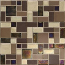 Coastal Keystones Treasure Island Random Joint 12 in. x 12 in. x 6 mm Glass Mosaic Floor and Wall Tile