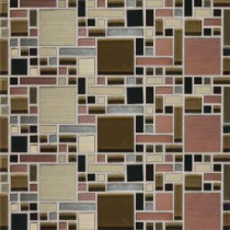Fashion Accents Copper Fortress Blend 12 in. x 12 in. Glass and Stone Blend Mosaic Wall Tile