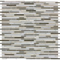 Arctic Storm Bamboo 12 in. x 12 in. Honed Marble Mesh-Mounted Mosaic Floor and Wall Tile (10 sq. ft. / case)