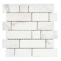 Statuario Block White 12 in. x 12 in. x 8 mm Marble Mosaic Tile