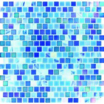 Opaque Blue 12 in. x 12 in. x 4 mm Glass Mesh-Mounted Mosaic Wall Tile (20 sq. ft. / case)