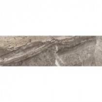Everglade Silver 3 in. x 13 in. Single Bullnose Porcelain Floor and Wall Tile