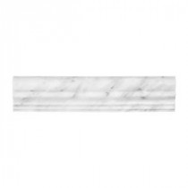 Icicle 2-1/2 in. x 11-7/8 in. Marble Crown Wall Tile