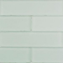 Ocean Mist Beached 9 Loose Pieces 2 in. x 8 in. x 8 mm Frosted Glass Subway Tile